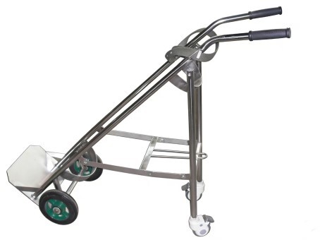 B30全不銹鋼氧氣瓶推車(chē)